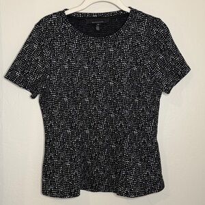 Black and White Polka Dot Black House White Market Blouse